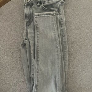 Women’s Grey Washed Jeans -  American Eagle Classic Slim Fit
